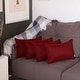 preview thumbnail 71 of 98, Farmhouse Set of 4 Decorative Throw Pillow Square and Lumbar 12" x 20" - Claret Red