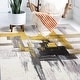 preview thumbnail 1 of 60, World Rug Gallery Modern Abstract Art Area Rug 3'3" x 5' - Gold