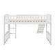 preview thumbnail 2 of 10, Twin Size Loft Bed with Slide and Ladder White Finish for Kids' Bedroom Fun