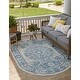 preview thumbnail 68 of 83, The Curated Nomad Jackson Timeworn Outdoor Rug 3' 3 x 5' 3 Oval - Blue