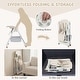 preview thumbnail 20 of 36, Babyjoy Folding High Chair Convertible Height Adjustable Baby Feeding - See Details