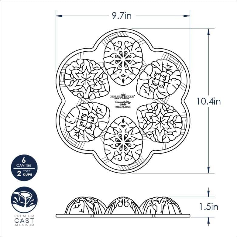 Nordic Ware Ornamental Egg Cakelet Pan