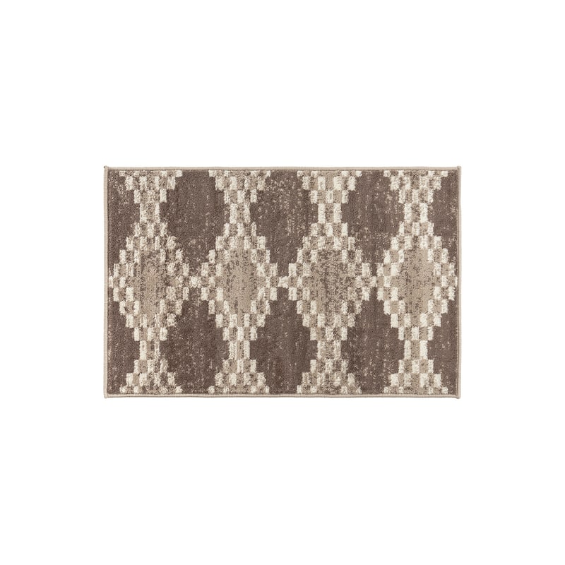 Modern Geometric Area Rug - Beige - 2' x 3'
