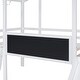 preview thumbnail 17 of 34, Roomfitters Twin Size Loft Bed with Ladder and Slide, House Bed with Blackboard and Light Strip for a Fun and Functional Space