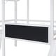 preview thumbnail 12 of 24, Twin Size Loft Bed House Bed with Slide, Light Strip and Blackboard