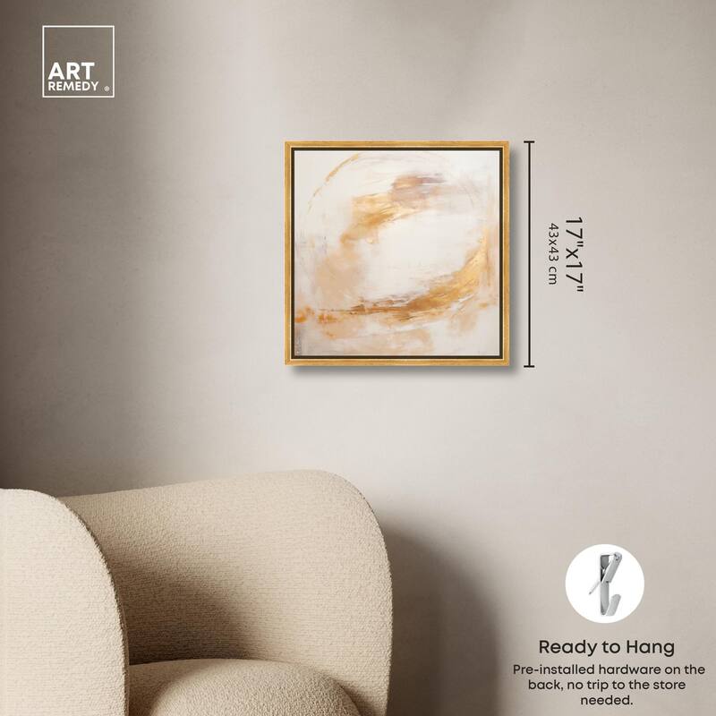 Golden Orb I Canvas by Art Remedy