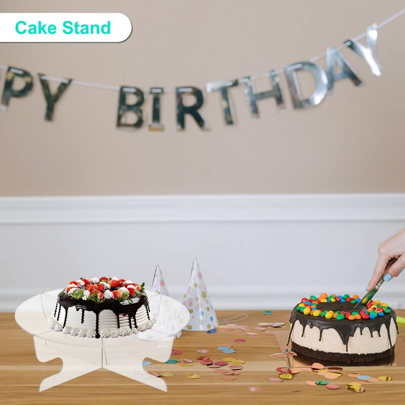3 Tier Acrylic Cupcake Stand and 1 Tier Cake Stand Holder Birthday Party Clear