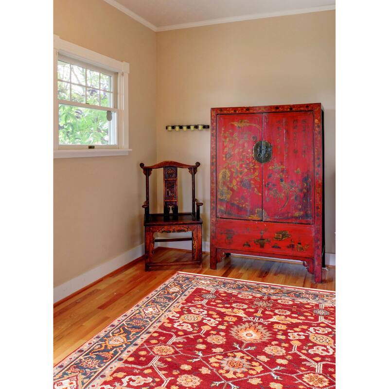 ECARPETGALLERY Hand-knotted Serapi Heritage Red Wool Rug - 5'9 x 9'3