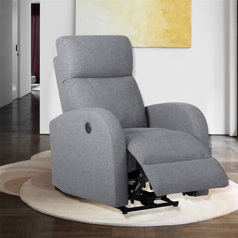 Modern Polyester Linen-like Fabric Tufted Electric Recliner