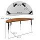 preview thumbnail 5 of 17, 2 Piece 60" Circle Wave Flexible Grey Adjustable Activity Table Set