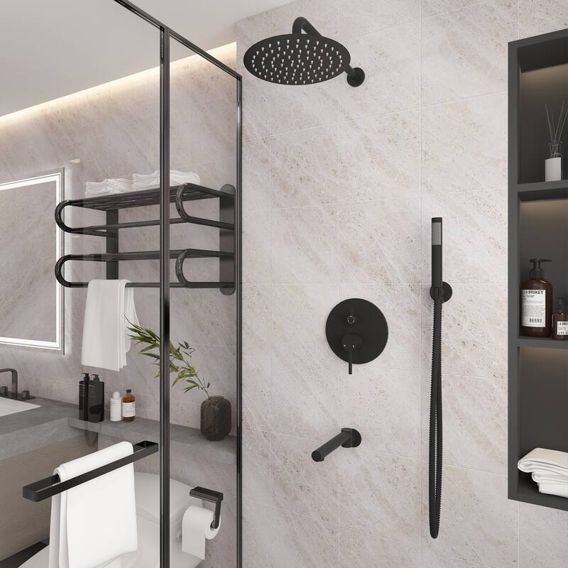 10-Inch Wall Mount Round Shower Set
