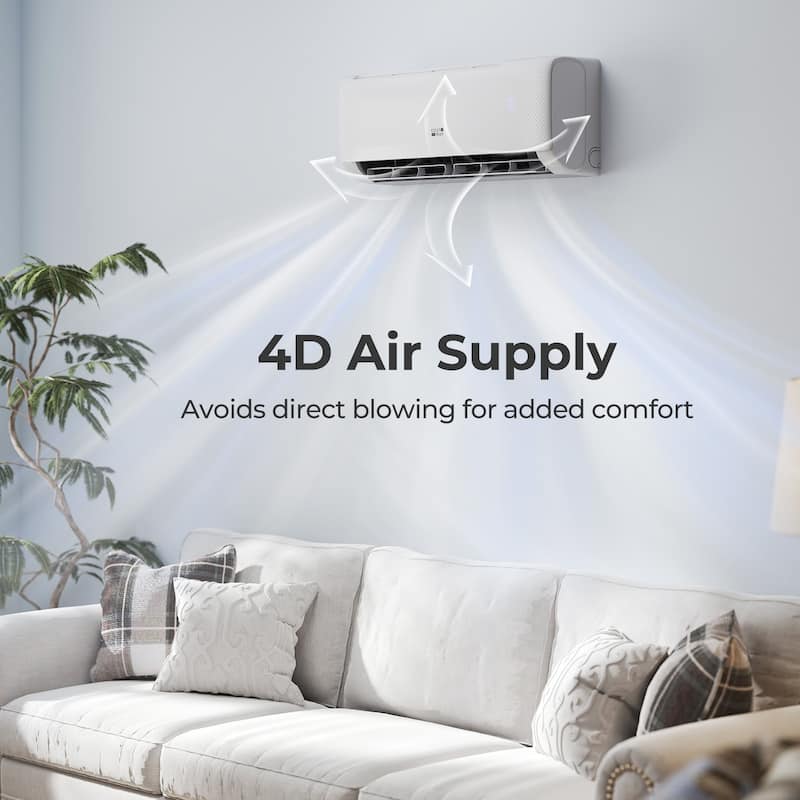 Costway 12000BTU Wifi Enabled Mini Split AC 22 SEER2115V Inverter Air - See Details