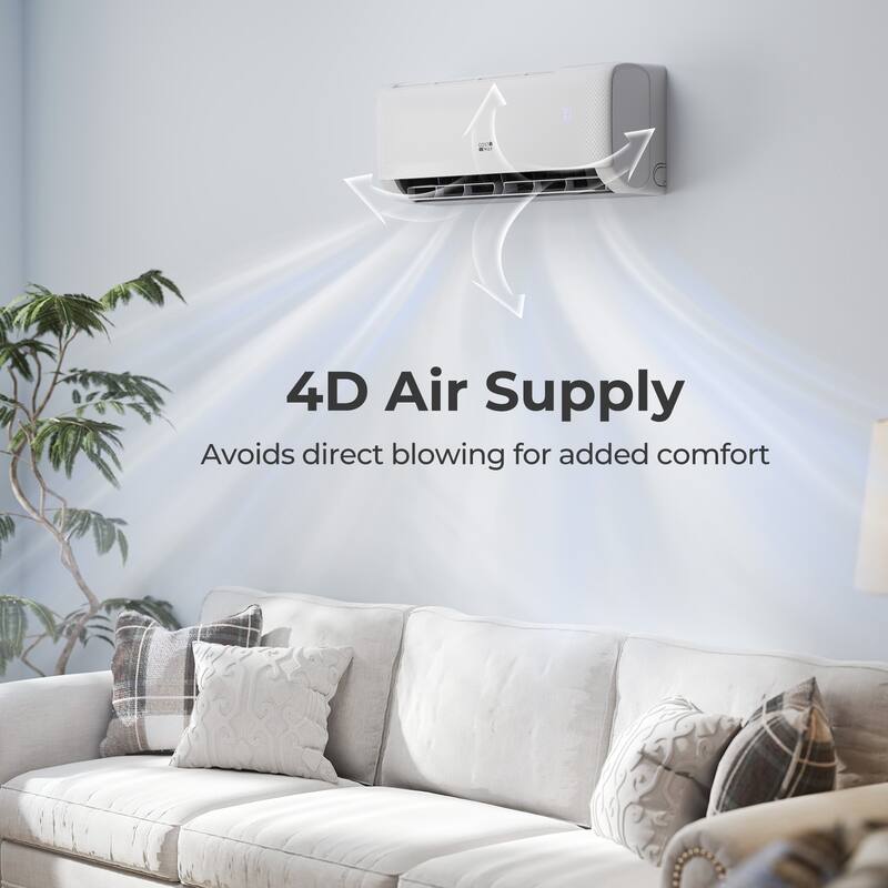 Costway 9100BTU Wifi Enabled Mini Split AC 20.5 SEER2115V Inverter Air