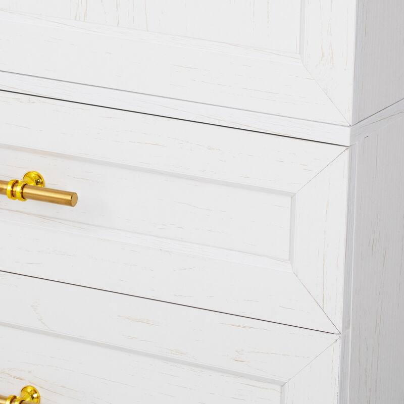 78.2" Tall Farmhouse Pantry Cabinet with 2 Storage Cabinets and 3 Drawers