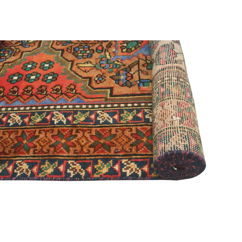 Fine Vintage Distressed Sharlene Beige/Red Runner - 4'8" x 9'6"