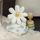 preview thumbnail 4 of 3, Lambs & Ivy Sweet Daisy Lovey White Flower Plush Security Blanket