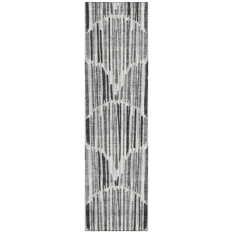 Machine Washable Indoor/ Outdoor Chantille Abstract Watercolor Rug