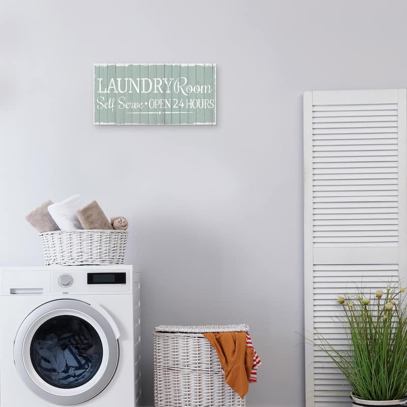 Laundry Self Serve Canvas Art Print