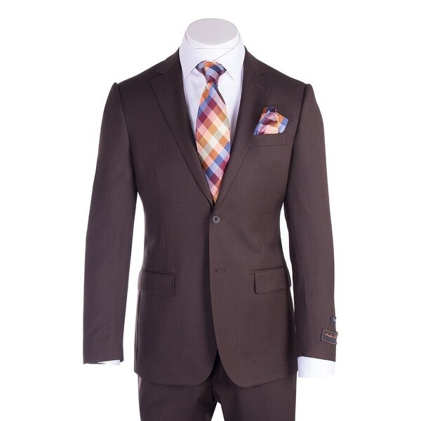 Novello Suit - Brown Birdseye, Modern Fit