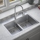 preview thumbnail 12 of 10, Karran Elite WST-28-PK1 Top Mount 33" Double Bowl Stainless Steel Workstation Kitchen Sink