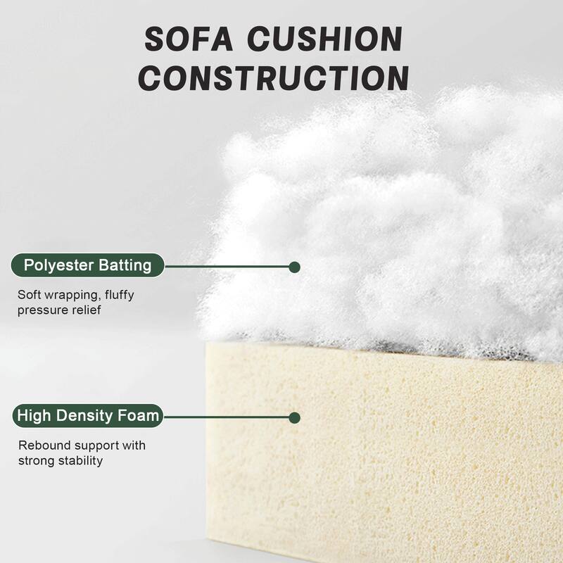 Rossetta L-Shaped Unique Structural Modular Design Wraparound Cushions Sofa with 1 Movable Ottoman