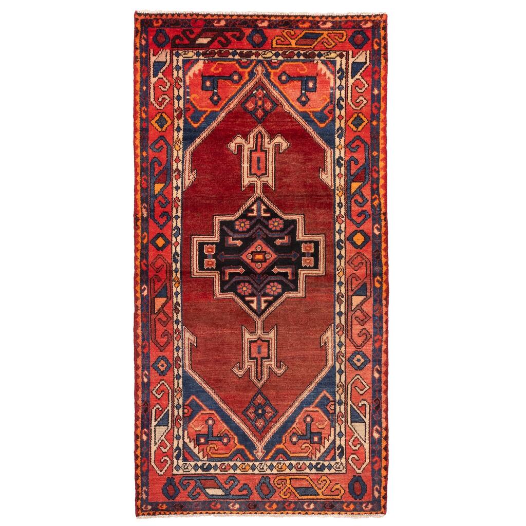ECARPETGALLERY Hand-knotted Konya Anatolian Red Wool Rug - 3'1 x 6'5