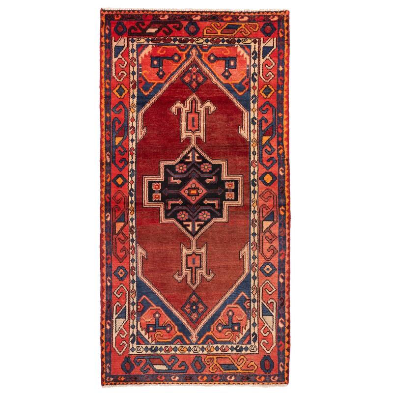 ECARPETGALLERY Hand-knotted Konya Anatolian Red Wool Rug - 3'1 x 6'5