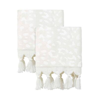 Nicole Miller Celina Cream Hand Towel 2 Pack