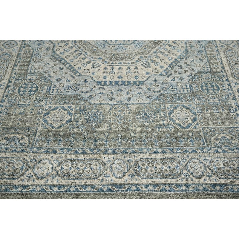 Hand Knotted Turkish Oushak Gray Wool Traditional Oriental Area Rug