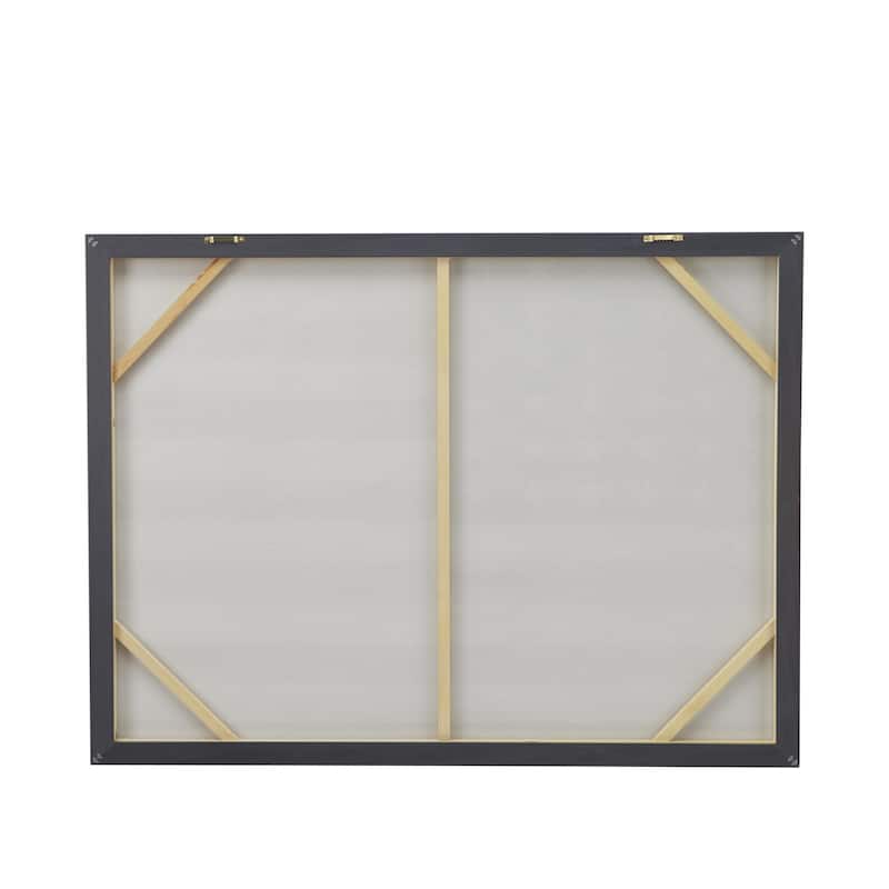 Wood American Flag Wall Decor with Black Frame - Red - Roche River Decor