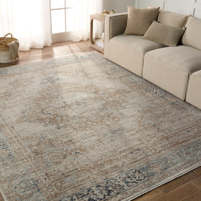 Emory Medallion Red/ Blue Area Rug
