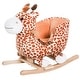 preview thumbnail 3 of 9, Plush Giraffe Rocking Horse with Song, Safety Belt, and Soft Plush Body for Kids 18+ Months