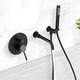 preview thumbnail 34 of 41, Solid Brass 2 Handle Wall Mounted Roman Tub Faucet With Handheld Shower