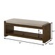 preview thumbnail 15 of 20, 47" Accent Bench with Lower Shelf Shoe Rack, Padded Seating Bench, Bed End Bench with Storage, Removable Cushion