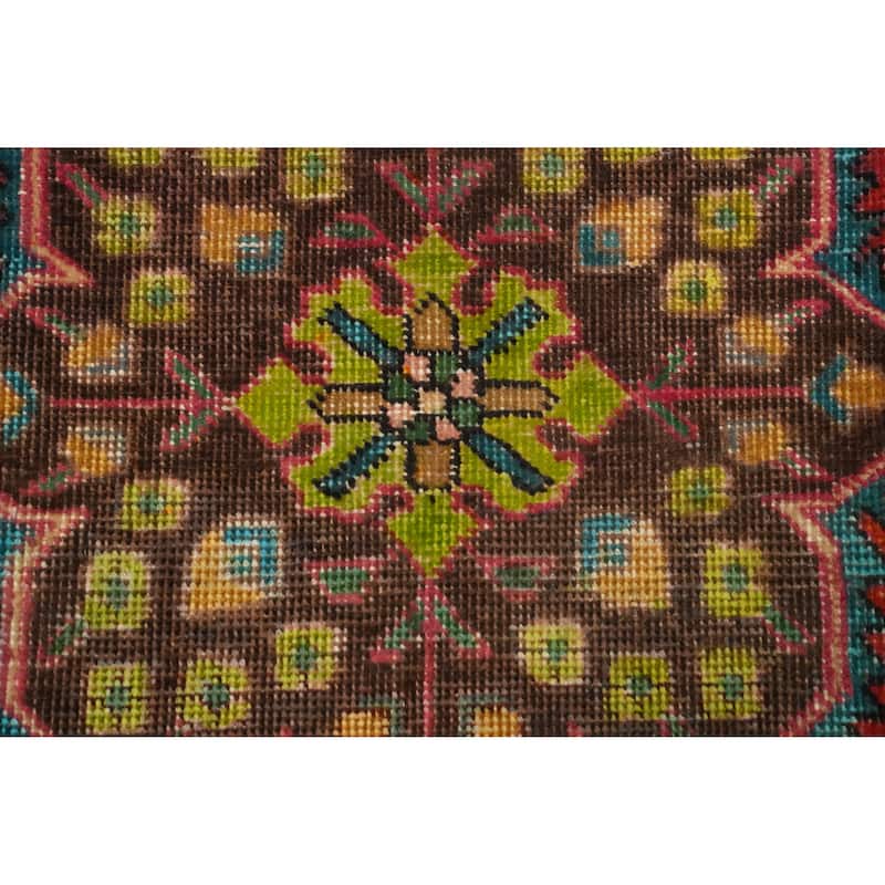 Hand Knotted Oriental 100% Wool Carpet Traditional Floral Oranges & Rust Tabriz Area Rug - 5' 3'' X 3' 3''
