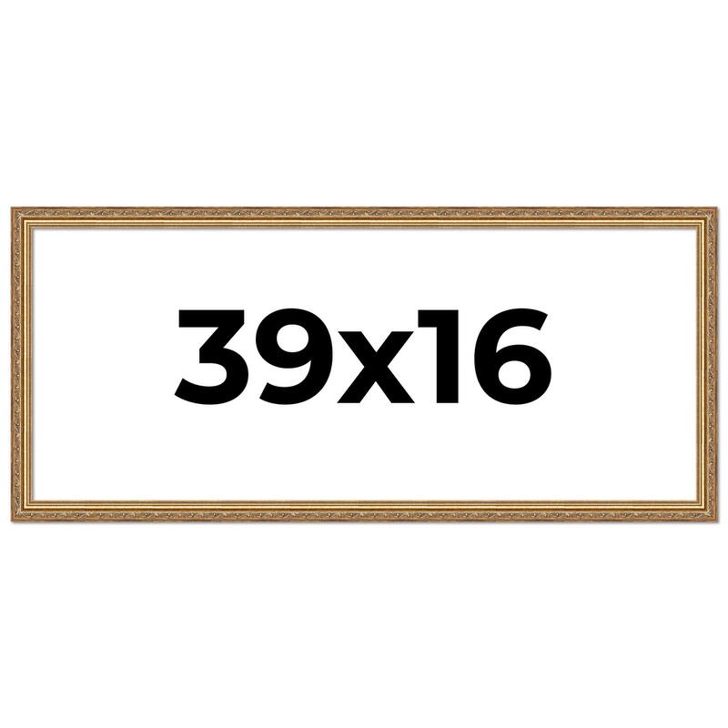 39x16 Frame Red Solid Wood Picture Frame Width 1.75 Inches | Interior Frame Depth 1 13/16 Inches