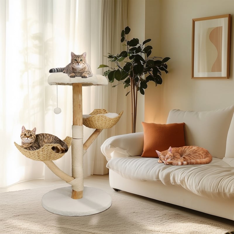 Cat Tree Tower Condo Furniture Scratch Post for Kittens Pet House Play