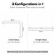 preview thumbnail 4 of 19, Wall Mounted Corner Shower Curtain Rod 35.4 - 35.4 Inches