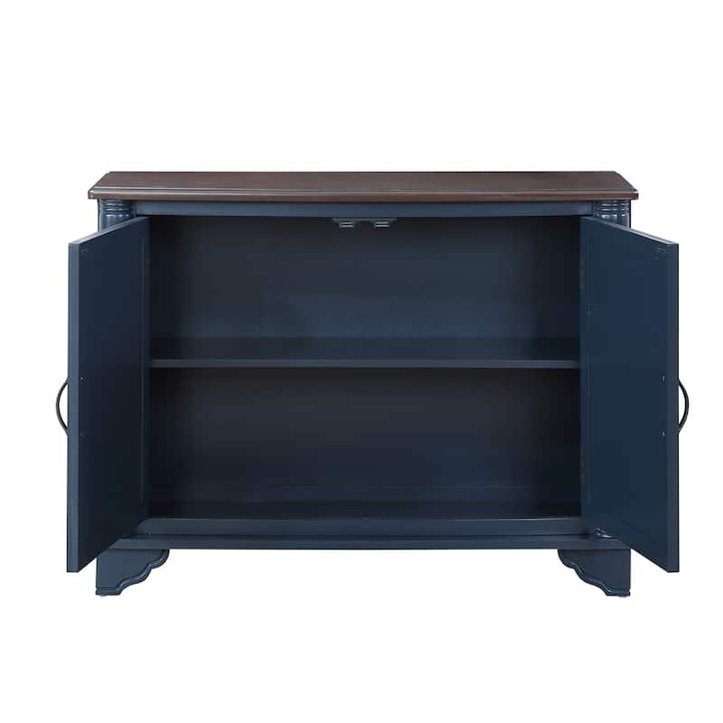 40" Console Table, Retro Entryway Table with Adjustable Storage Shelf