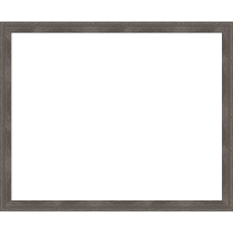 Amanti Art Pinstripe Lead Grey Framed Dry Erase Magnetic Board