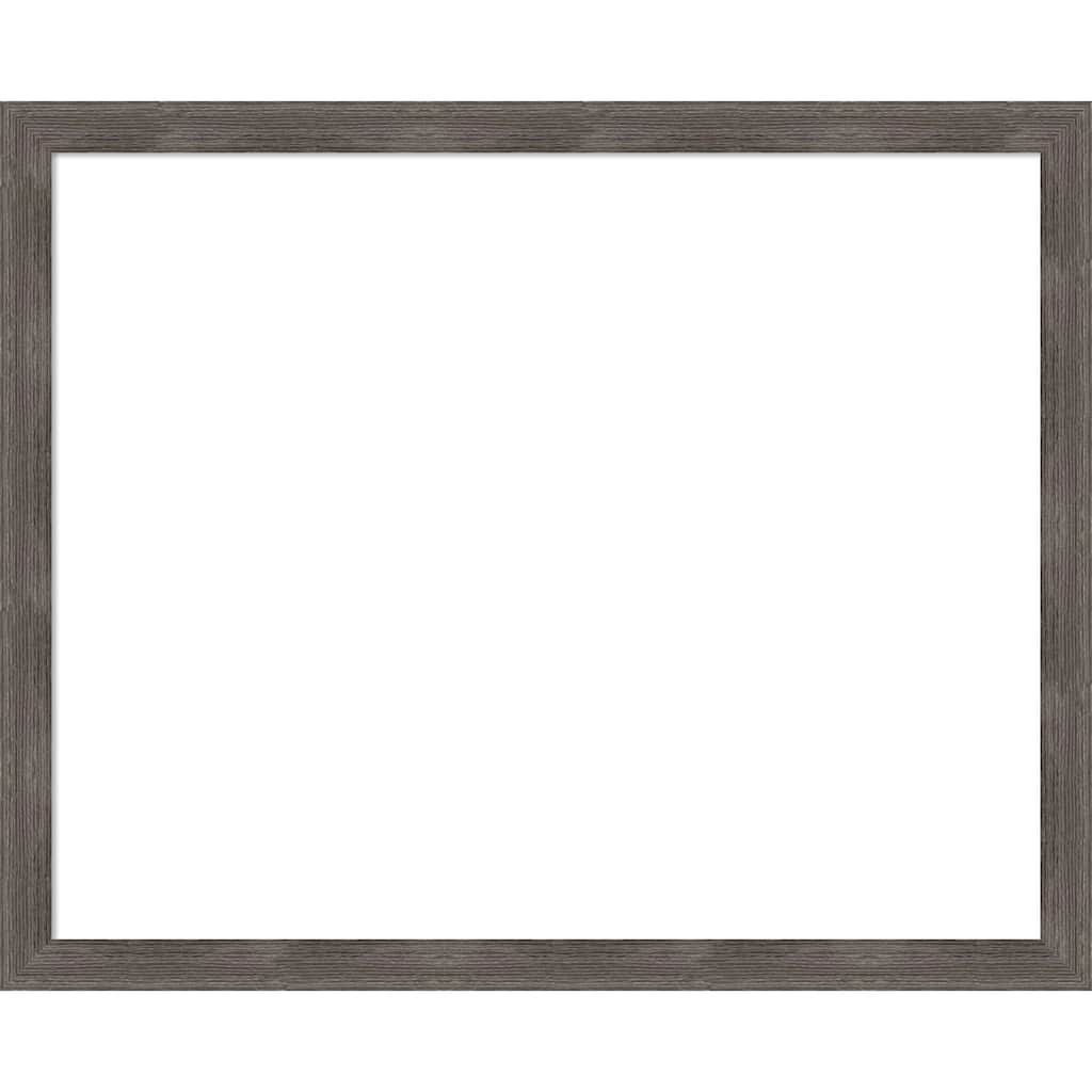 Amanti Art Pinstripe Lead Grey Framed Dry Erase Magnetic Board
