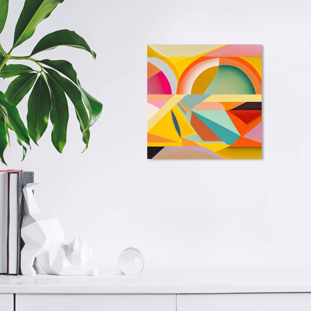 Wynwood Studio Canvas Abstract Understanding Yellow and Mid-Century Modern Wall Art Canvas Print