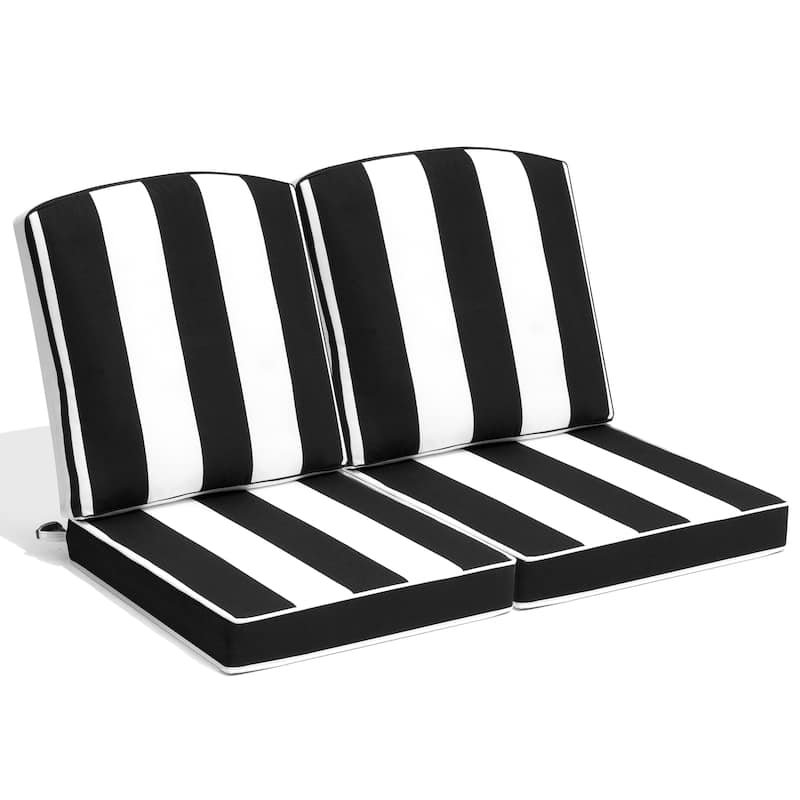 21 W in x 22 D in Outdoor Deep Seat Chair Cushion Set Dining Patio Chair Pad Set