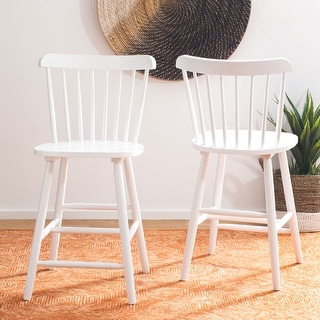 SAFAVIEH Galena 24-inch Spindle Farmhouse Counter Stool (Set of 2) - 20"W x 20"D x 38"H
