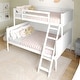 preview thumbnail 17 of 68, Convertible Solid Wood Bunk Bed Frame for Kids with Ladder, No Box Spring Needed White - Full
