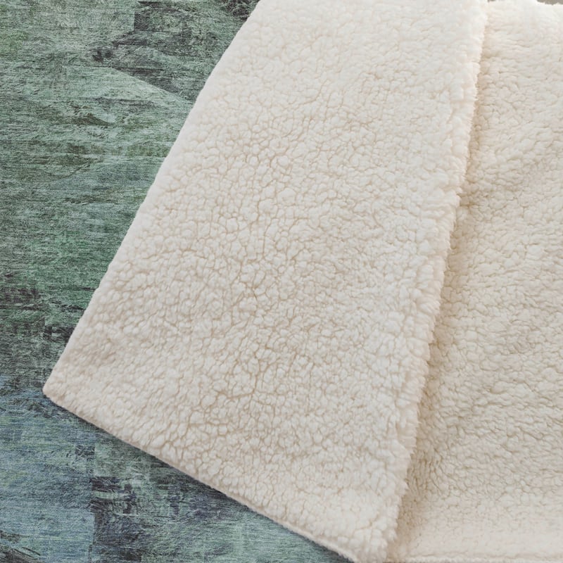 Premium Machine Washable Modern Abstract Sherpa Throw Blanket