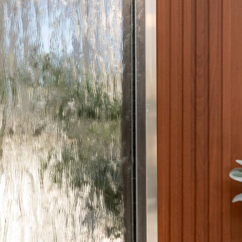 XBrand 68 in H Freestanding Waterfall Fountain, LED Lights & Auto-Shut Off Pump, Stainless Steel/Mirror Glass,Silver Frame