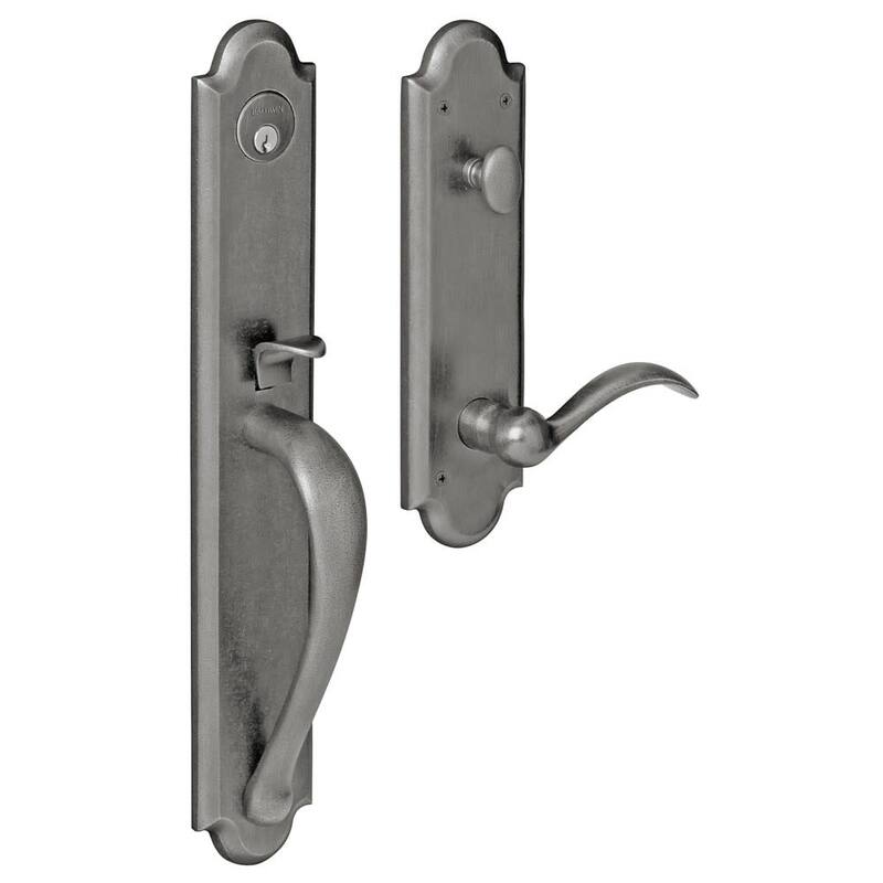 Baldwin Left Handed Boulder Full Dummy Handleset with Beavertail Lever