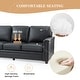 preview thumbnail 7 of 70, Rita Transitional Living Room 3-Seat Genuine Leather Nailhead Sofa with Solid Wood Legs and Removable Cushions