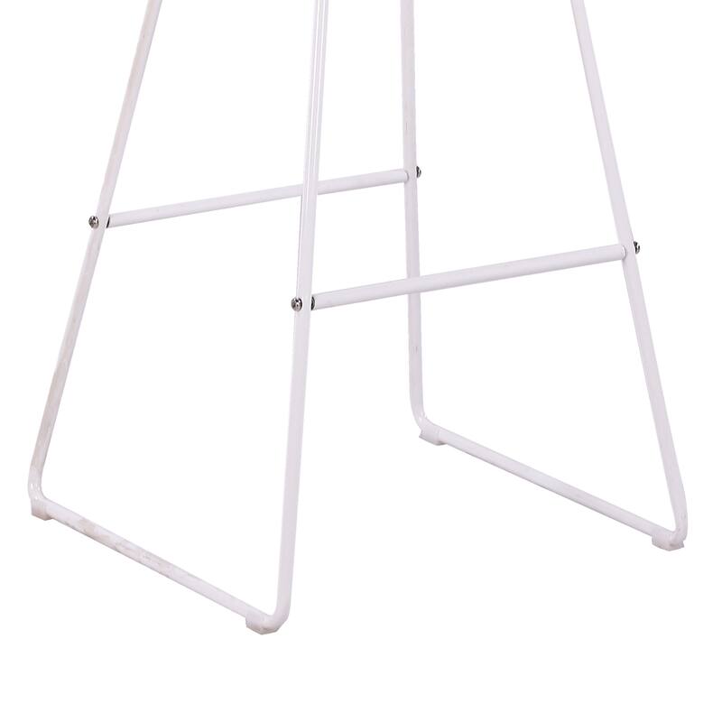 29" Modern White Bar Stools Upholstered Counter Stools, Set of 2 - 21" L x 18" W x 38" H